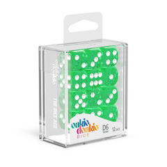 Oakie Doakie Dice D6 16 mm Speckled - Green (12)-1