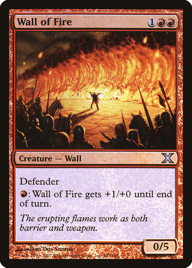 Wall of Fire (Premium Foil) [Tenth Edition]-1