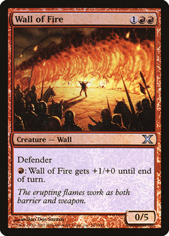 Wall of Fire (Premium Foil) [Tenth Edition]-1