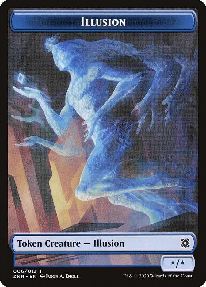 Goblin Construct // Illusion Double-Sided Token [Zendikar Rising Tokens]-2