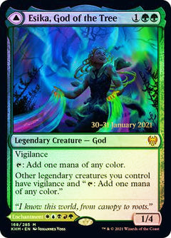 Esika, God of the Tree // The Prismatic Bridge [Kaldheim Prerelease Promos]-1