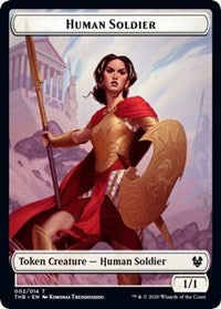 Human Soldier // Tentacle Double-Sided Token [Theros Beyond Death Tokens]-1
