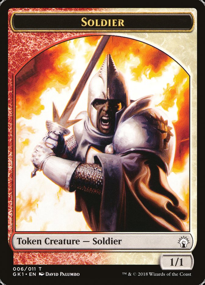Soldier // Goblin Double-Sided Token [Guilds of Ravnica Guild Kit Tokens]-1