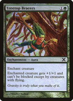 Treetop Bracers (Premium Foil) [Tenth Edition]-1