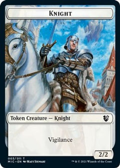 Wolf // Knight Double-Sided Token [Innistrad: Midnight Hunt Commander Tokens]-2