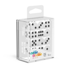 Oakie Doakie Dice D6 16 mm Solid - White (12)-1