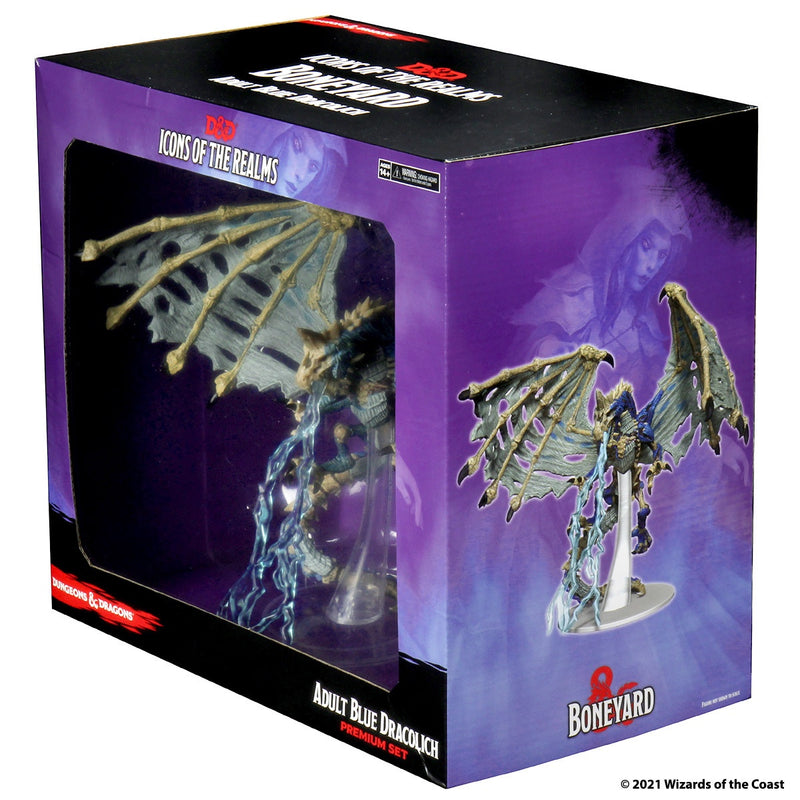 D&D Icons of the Realms Miniatures Boneyard Premium Set Blue Dracolich (Set 18)-1