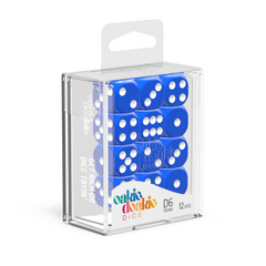 Oakie Doakie Dice D6 16 mm Solid - Blue (12)-1