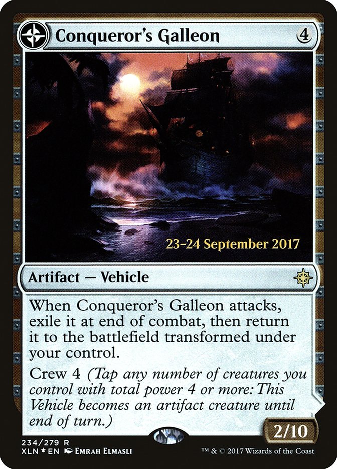Conqueror's Galleon // Conqueror's Foothold [Ixalan Prerelease Promos]-1