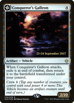 Conqueror's Galleon // Conqueror's Foothold [Ixalan Prerelease Promos]-1