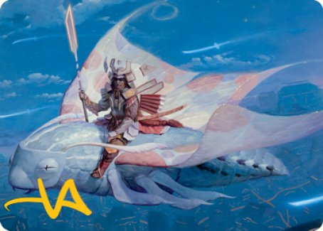 Sky-Blessed Samurai Art Card (Gold-Stamped Signature) [Kamigawa: Neon Dynasty Art Series]-1