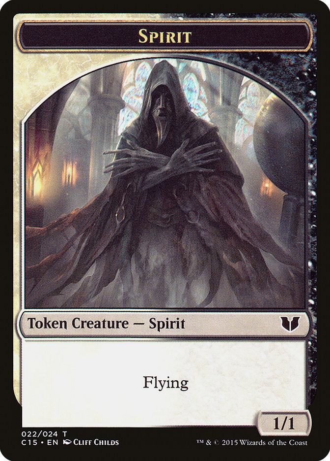Zombie // Spirit (022) Double-Sided Token [Commander 2015 Tokens]-2