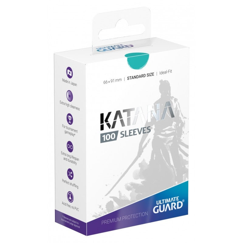 Ultimate Guard Katana Standard Size Sleeves Turquoise (100)-1