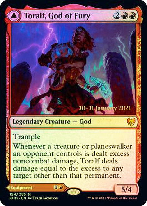Toralf, God of Fury // Toralf's Hammer [Kaldheim Prerelease Promos]-1