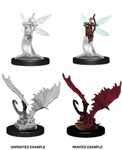 D&D Nolzurs Marvelous Unpainted Miniatures Sprite & Pseudodragon-1