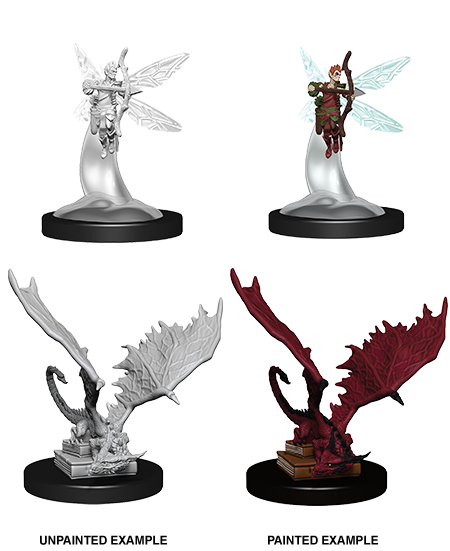 D&D Nolzurs Marvelous Unpainted Miniatures Sprite & Pseudodragon-1