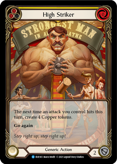 High Striker (Yellow) [EVR165] (Everfest)  1st Edition Extended Art Rainbow Foil-1