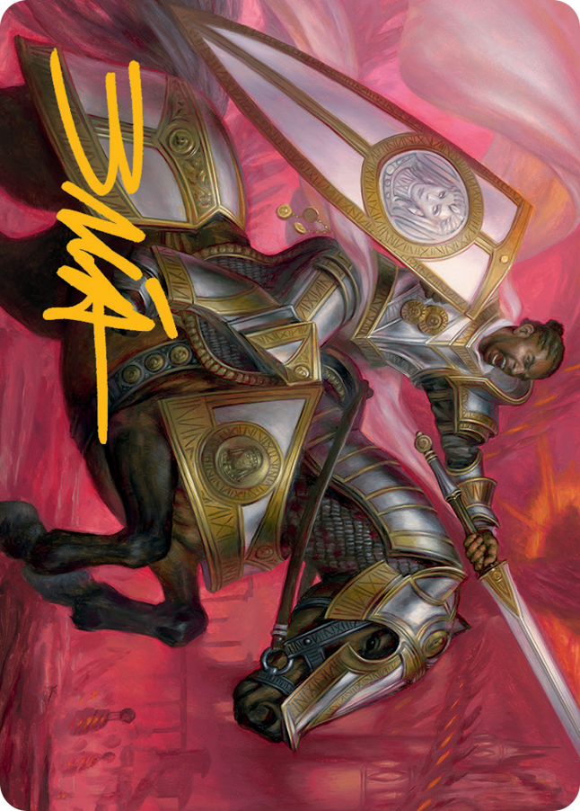 Sigiled Sentinel Art Card (Gold-Stamped Signature) [March of the Machine Art Series]-1