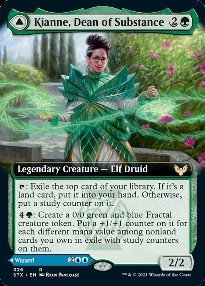 Kianne, Dean of Substance // Imbraham, Dean of Theory (Extended Art) [Strixhaven: School of Mages]-1