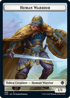 Insect // Human Warrior Double-Sided Token [Starter Commander Decks]-2