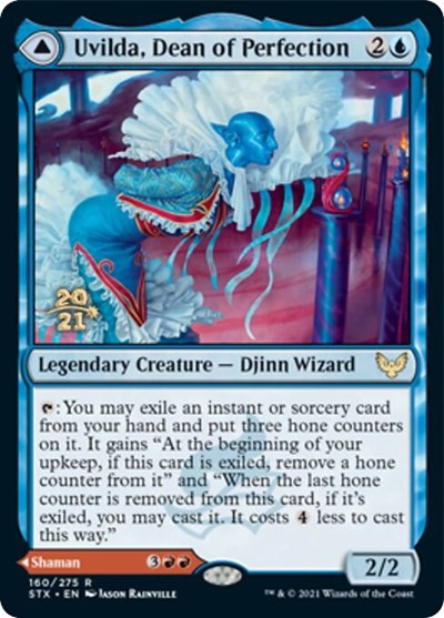 Uvilda, Dean of Perfection // Nassari, Dean of Expression [Strixhaven: School of Mages Prerelease Promos]-1