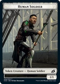 Human Soldier (004) // Zombie Double-Sided Token [Commander 2020 Tokens]-1