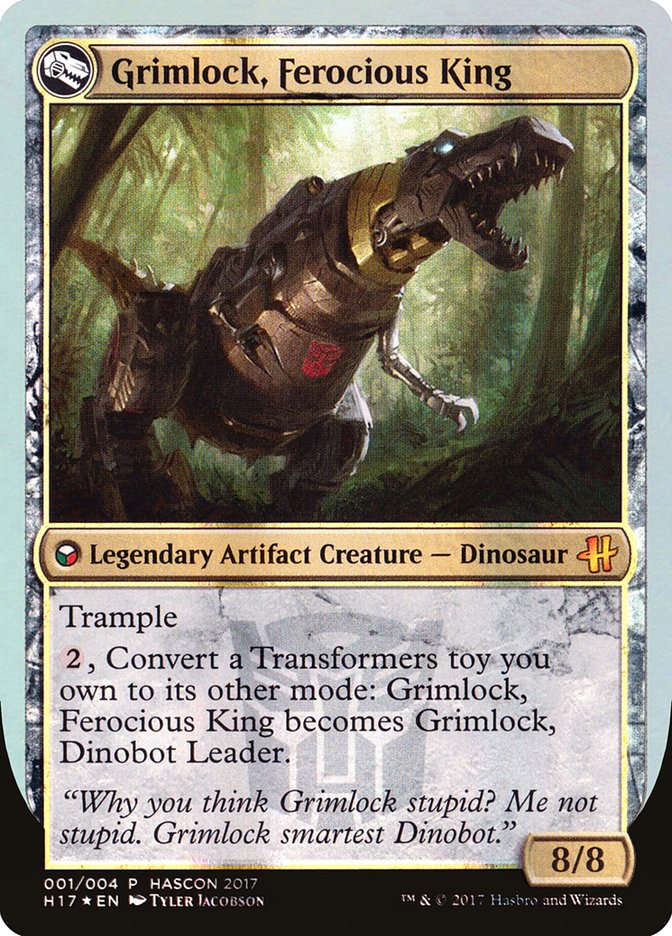 Grimlock, Dinobot Leader // Grimlock, Ferocious King [HasCon 2017]-2