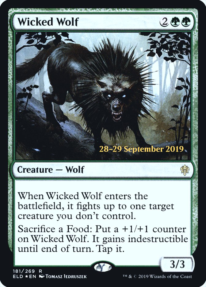 Wicked Wolf [Throne of Eldraine Prerelease Promos]-1