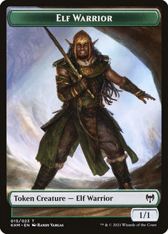 Elemental // Elf Warrior Double-Sided Token [Kaldheim Commander Tokens]-2