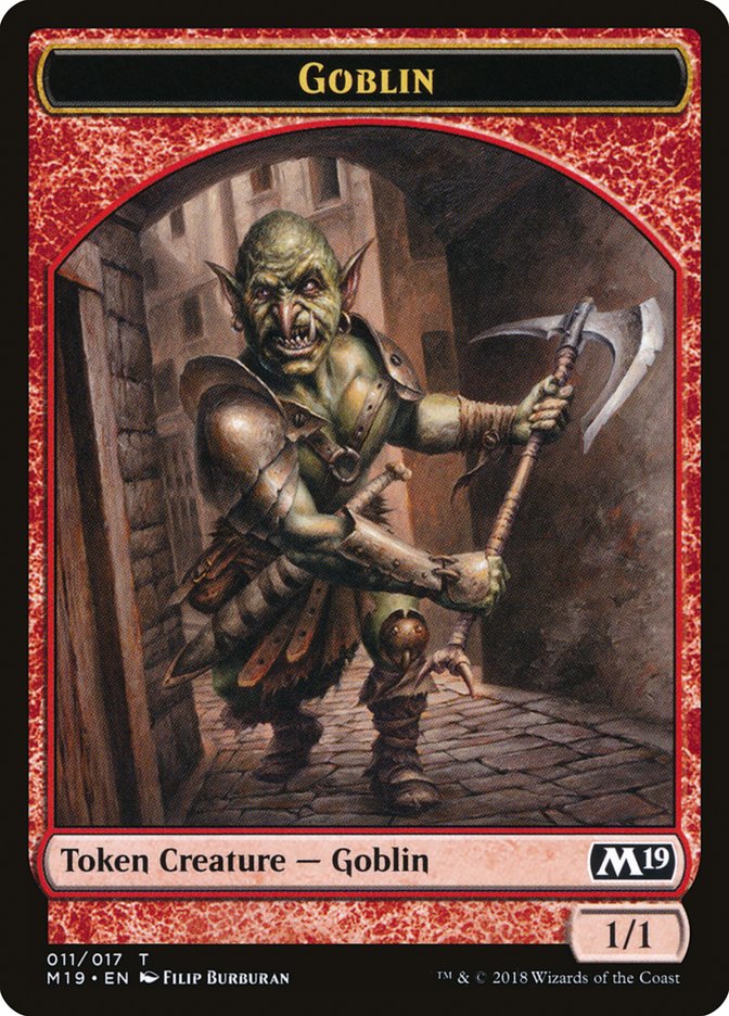 Knight // Goblin Double-Sided Token (Game Night) [Core Set 2019 Tokens]-2