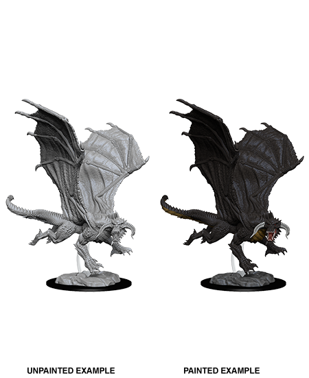 D&D Nolzurs Marvelous Unpainted Miniatures Young Black Dragon-1