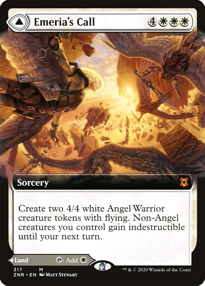 Emeria's Call // Emeria, Shattered Skyclave (Extended Art) [Zendikar Rising]-1