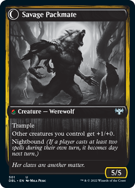 Child of the Pack // Savage Packmate [Innistrad: Double Feature]-2