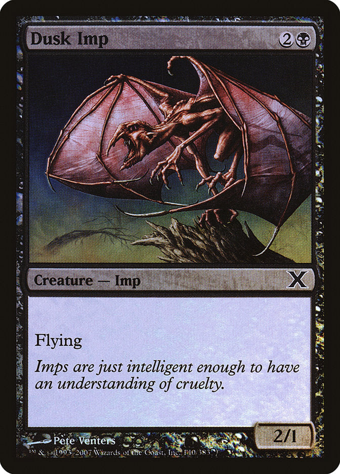Dusk Imp (Premium Foil) [Tenth Edition]-1