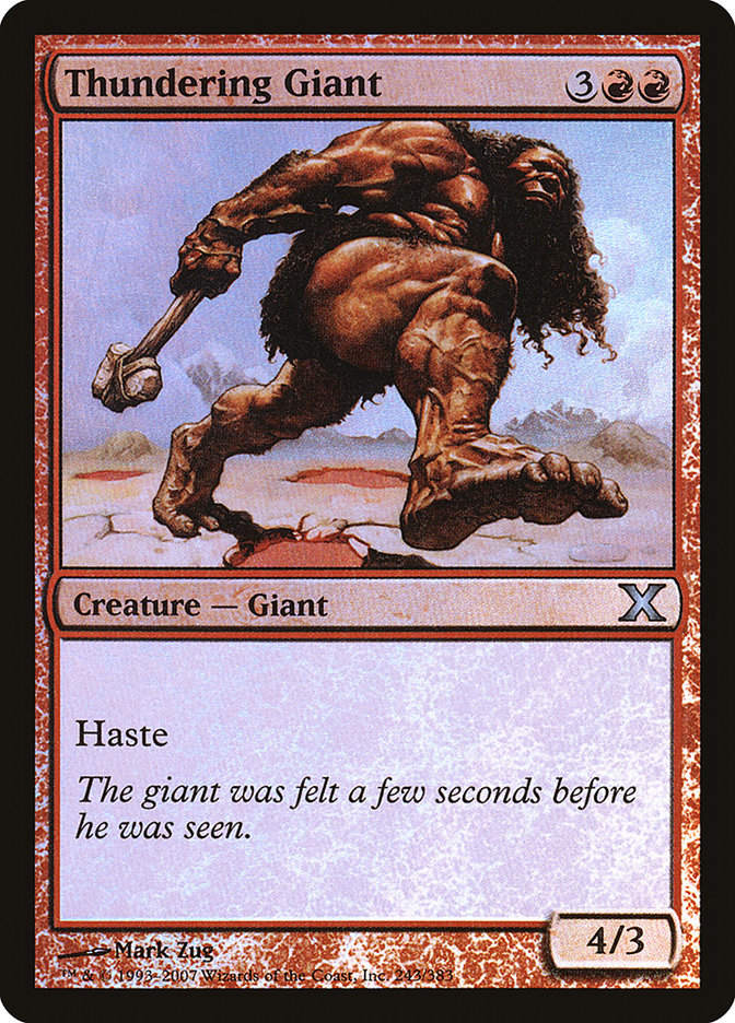Thundering Giant (Premium Foil) [Tenth Edition]-1