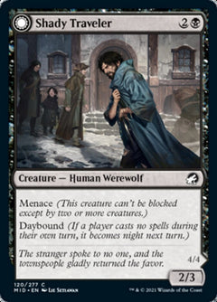 Shady Traveler // Stalking Predator [Innistrad: Midnight Hunt]-1