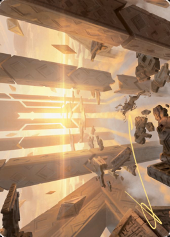 Skyclave Basilica Art Card (Gold-Stamped Signature) [Zendikar Rising Art Series]-1