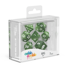 Oakie Doakie Dice RPG Set Marble - Green (7)-1