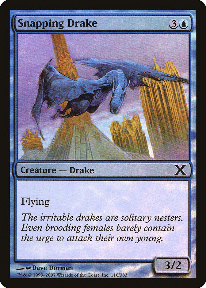 Snapping Drake (Premium Foil) [Tenth Edition]-1