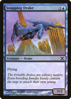 Snapping Drake (Premium Foil) [Tenth Edition]-1