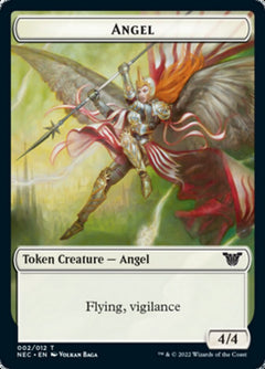 Angel // Elephant Double-Sided Token [Kamigawa: Neon Dynasty Commander Tokens]-1