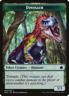 Soldier // Dinosaur Double-Sided Token [Game Night 2019 Tokens]-2