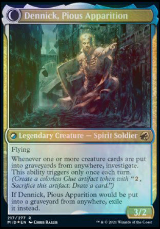 Dennick, Pious Apprentice // Dennick, Pious Apparition [Innistrad: Midnight Hunt Prerelease Promos]-2