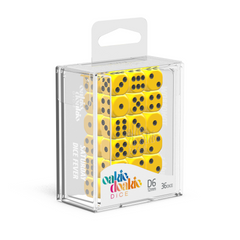 Oakie Doakie Dice D6 12 mm Solid - Yellow (36)-1