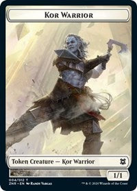 Kor Warrior // Plant Double-Sided Token [Zendikar Rising Tokens]-1