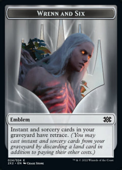 Wrenn and Six Emblem // Spirit (008) Double-Sided Token [Double Masters 2022 Tokens]-1
