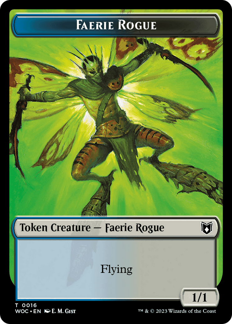Faerie Rogue // Copy (0016) Double-Sided Token [Wilds of Eldraine Commander Tokens]-1