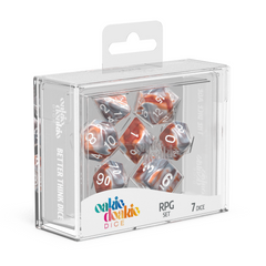 Oakie Doakie Dice RPG Set GemiDice - Silver-Rust (7)-1