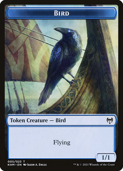 Human Warrior // Bird Double-Sided Token [Kaldheim Tokens]-2