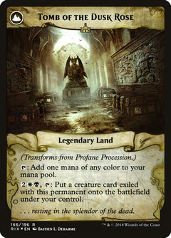 Profane Procession // Tomb of the Dusk Rose [Rivals of Ixalan Prerelease Promos]-2